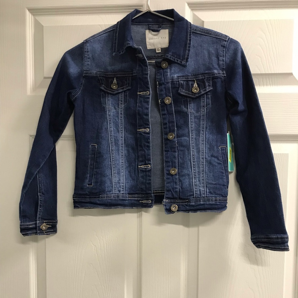 Copper Key Girls Dark Wash Denim Jacket - Small - NWT